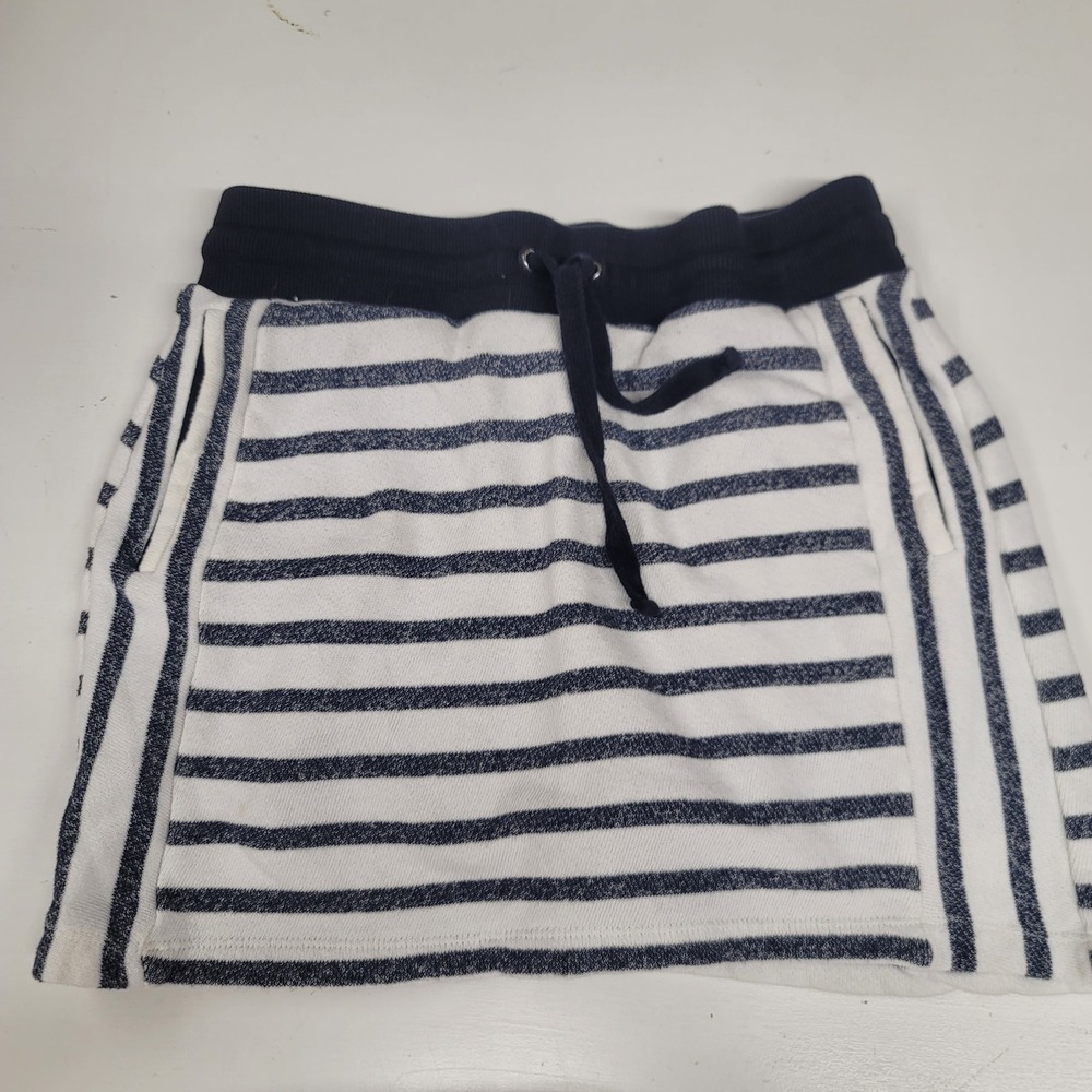 Jones New York Skort Striped White Blue Pull‎ On Athletic Golf Tennis